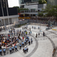 Student protesters are kettled by police at the Civic Square, the public area in front of Hong Kong's Central government offices, in Hong Kong, China, 27 September 2014. The students were overcoming police barriers overnight and occupied the area as part of their week-long protest against Beijing's rules for Hong Kong elections. Police reportedly were denying the students access to a bathroom as well as to food or water. EPA/ALEX HOFFORD